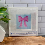 Pink & Blue Bow Needlepoint Kit - The Pink Pineapple 850