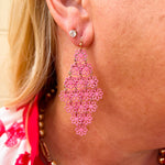 Pink Flower Filigree Earrings - The Pink Pineapple 850