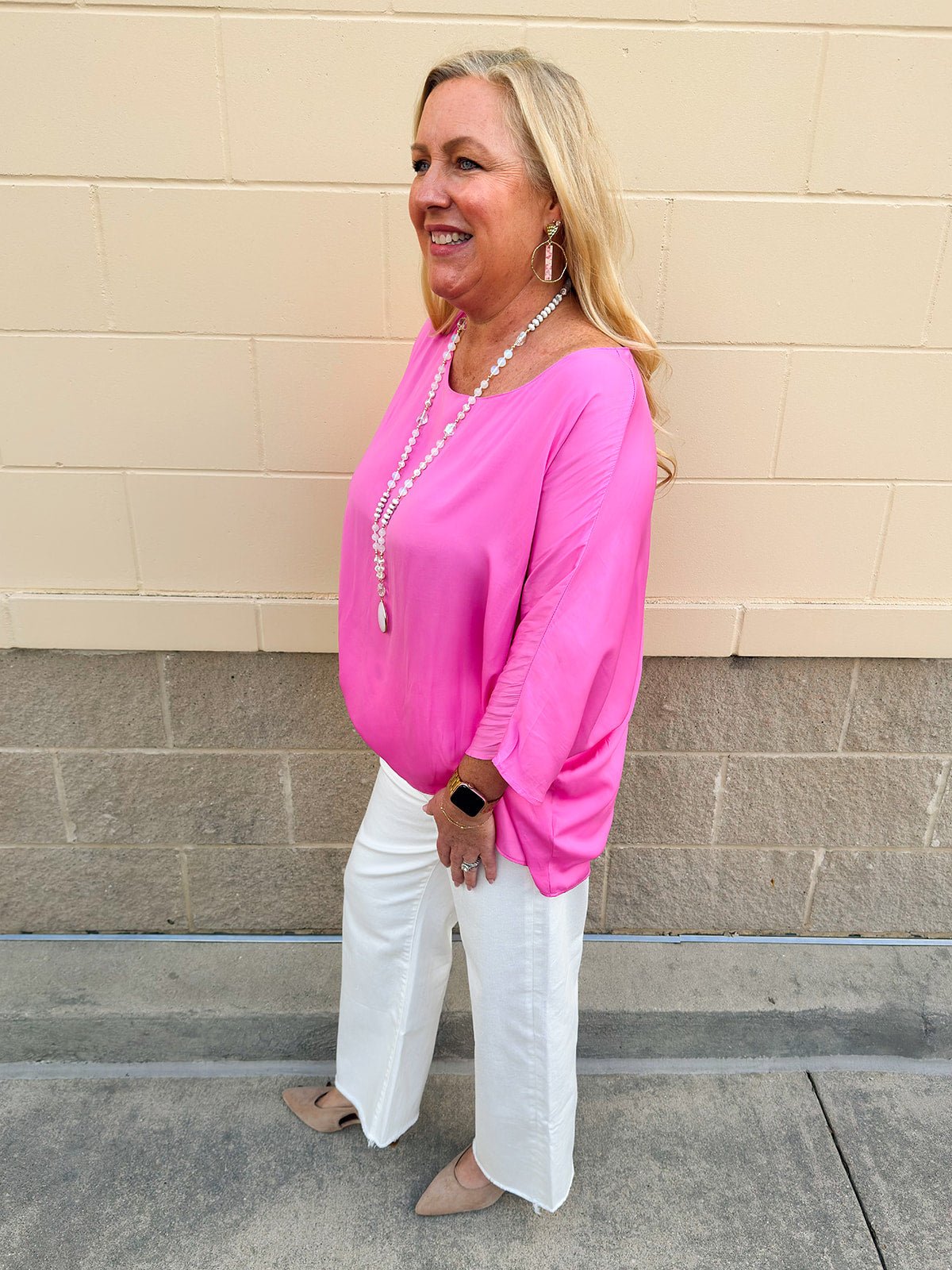 Pink Lemonade Dolman Sleeve Top - The Pink Pineapple 850