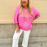 Pink Lemonade Dolman Sleeve Top - The Pink Pineapple 850