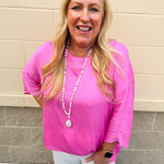 Pink Lemonade Dolman Sleeve Top - The Pink Pineapple 850