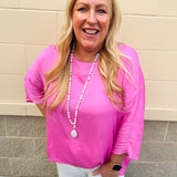 Pink Lemonade Dolman Sleeve Top - The Pink Pineapple 850