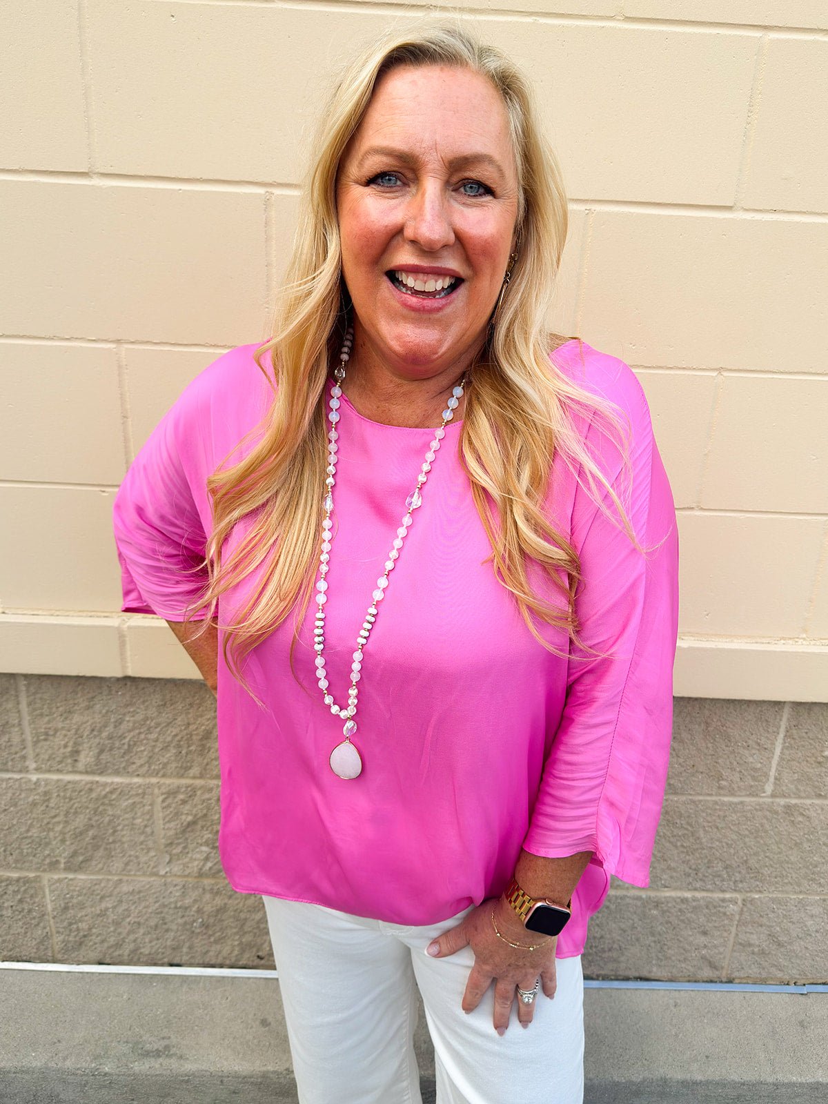 Pink Lemonade Dolman Sleeve Top - The Pink Pineapple 850