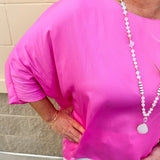 Pink Lemonade Dolman Sleeve Top - The Pink Pineapple 850