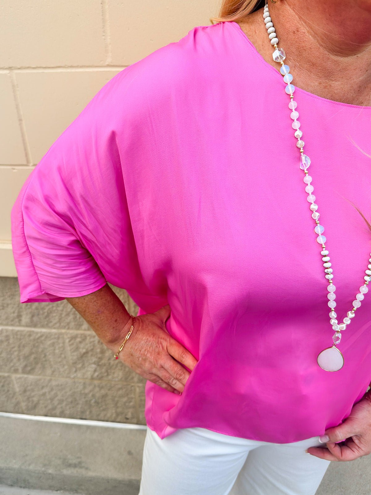 Pink Lemonade Dolman Sleeve Top - The Pink Pineapple 850