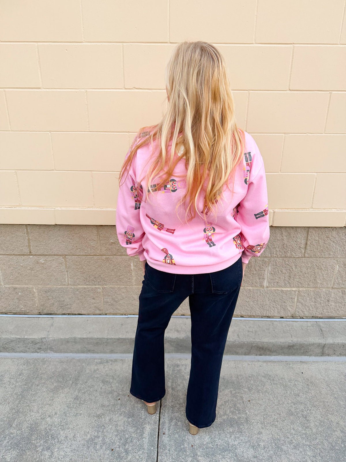 Pink Nutcracker Cheer Crew Sweatshirt - The Pink Pineapple 850