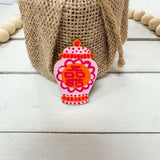 Pink & Orange Ginger Jar Needle Minder - The Pink Pineapple 850