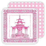 Pink Pagoda Garden Party Coaster Set - The Pink Pineapple 850