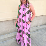 Pink Palms Escape Maxi Dress - The Pink Pineapple 850
