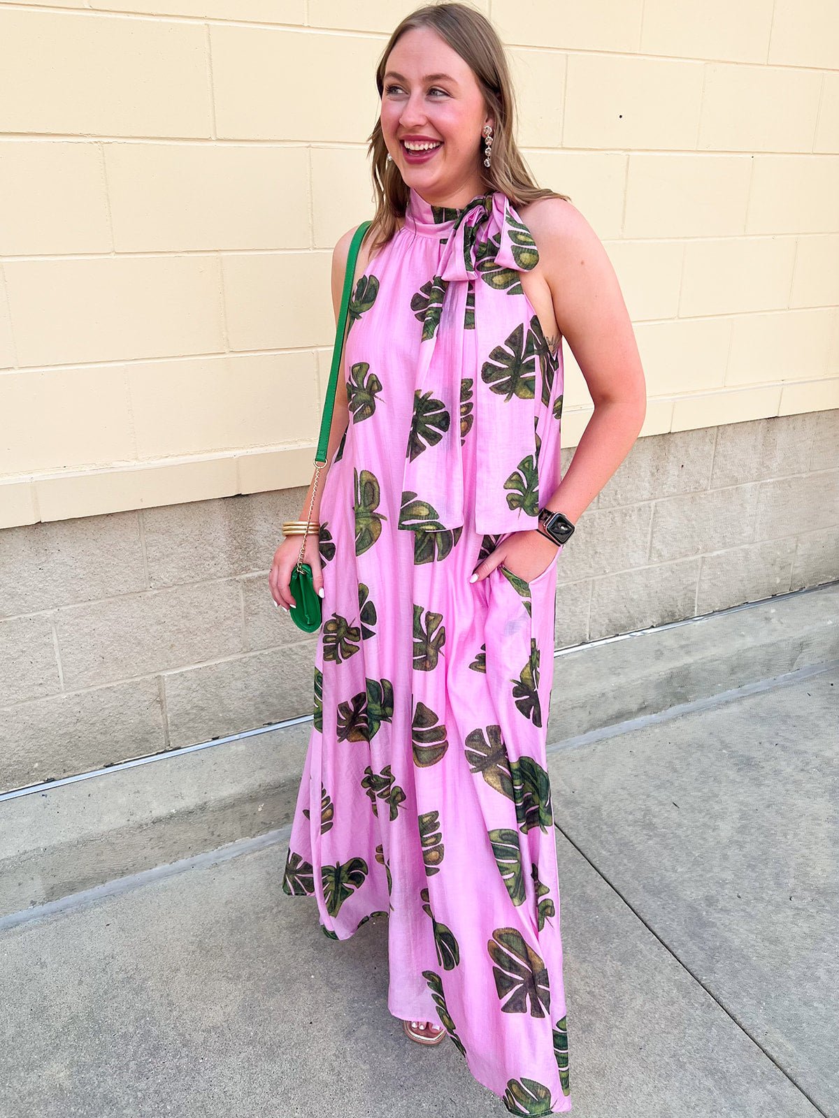 Pink Palms Escape Maxi Dress - The Pink Pineapple 850