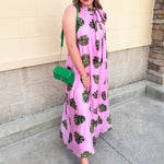 Pink Palms Escape Maxi Dress - The Pink Pineapple 850