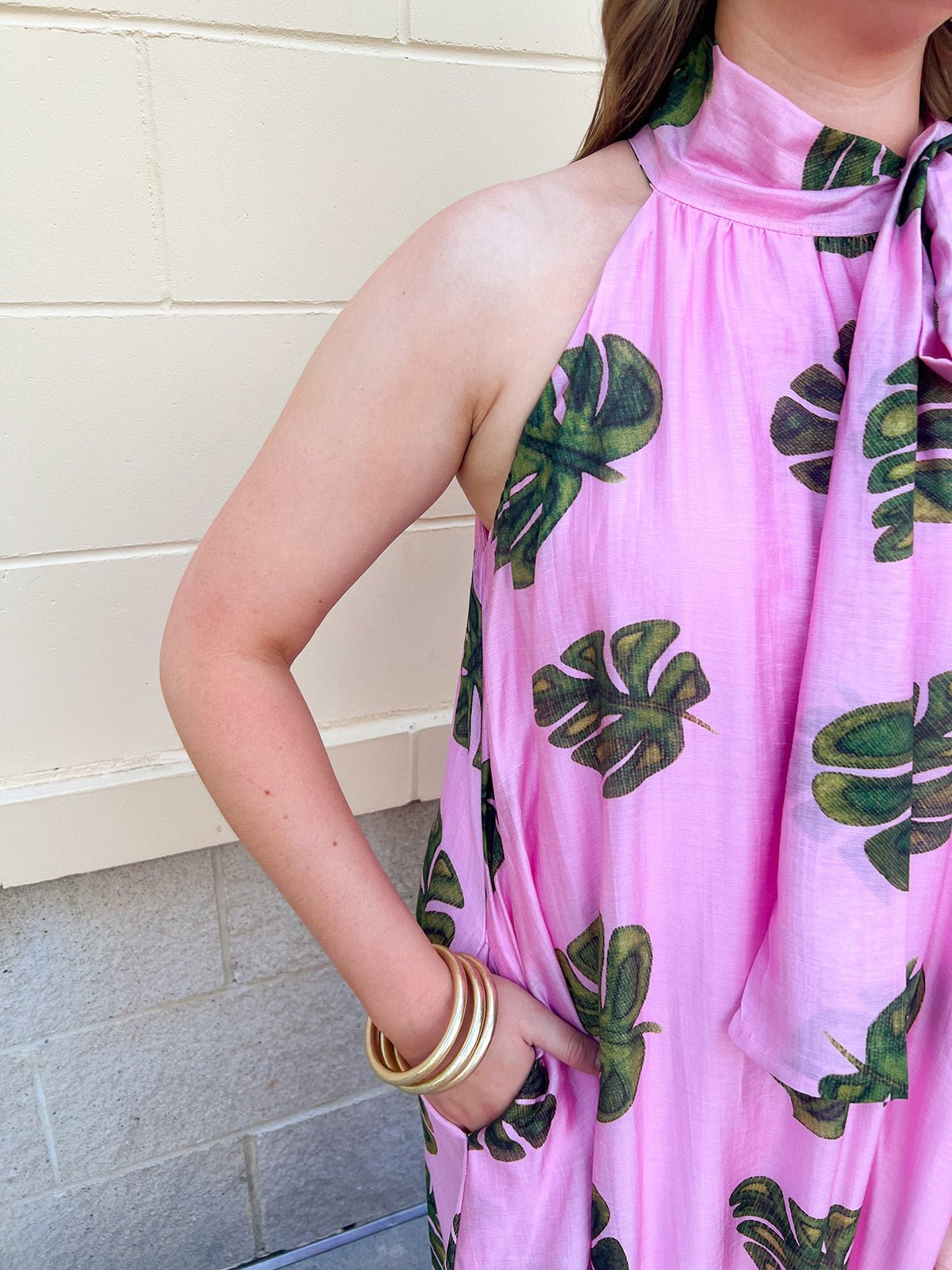 Pink Palms Escape Maxi Dress - The Pink Pineapple 850