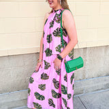 Pink Palms Escape Maxi Dress - The Pink Pineapple 850