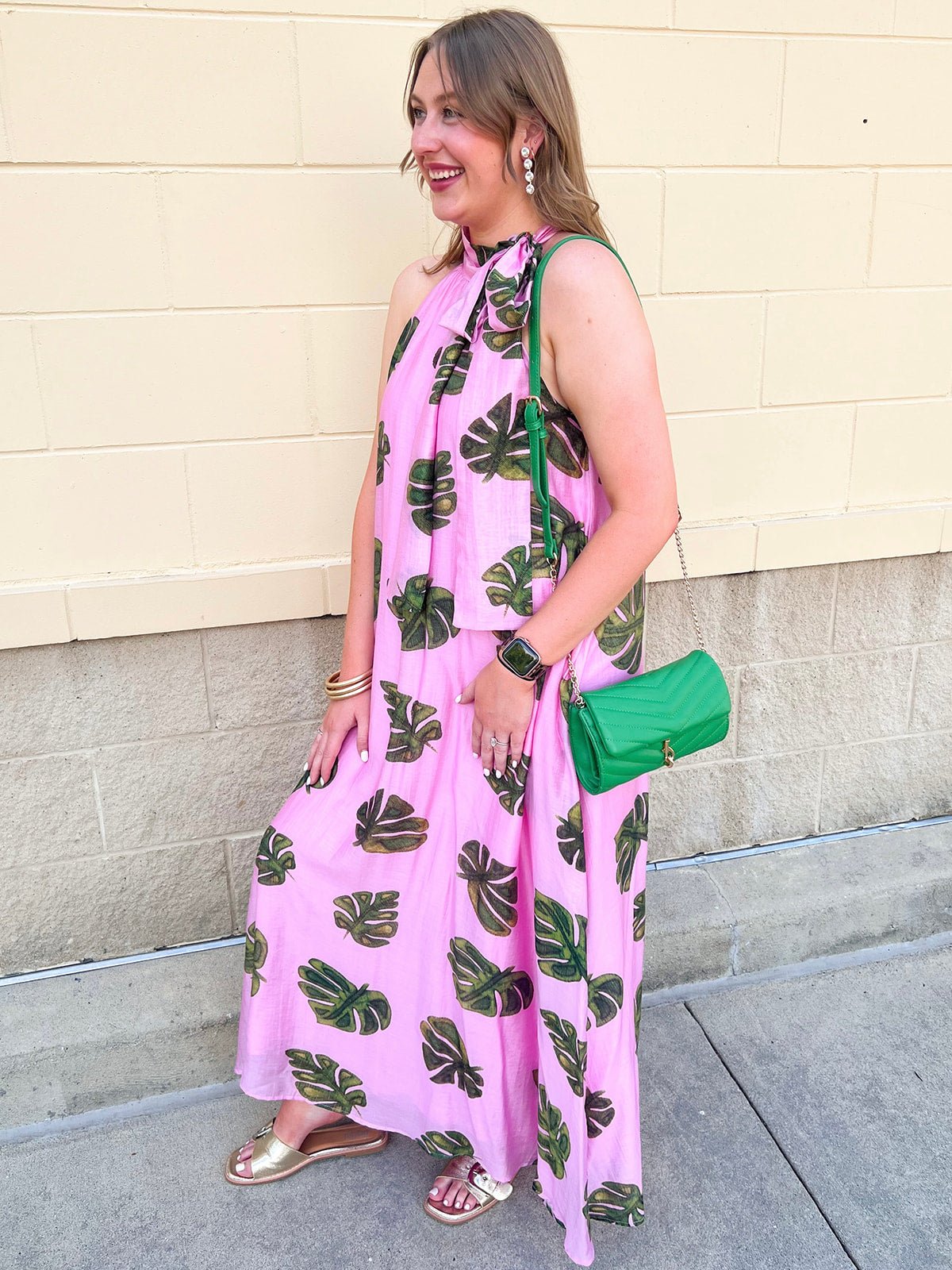 Pink Palms Escape Maxi Dress - The Pink Pineapple 850