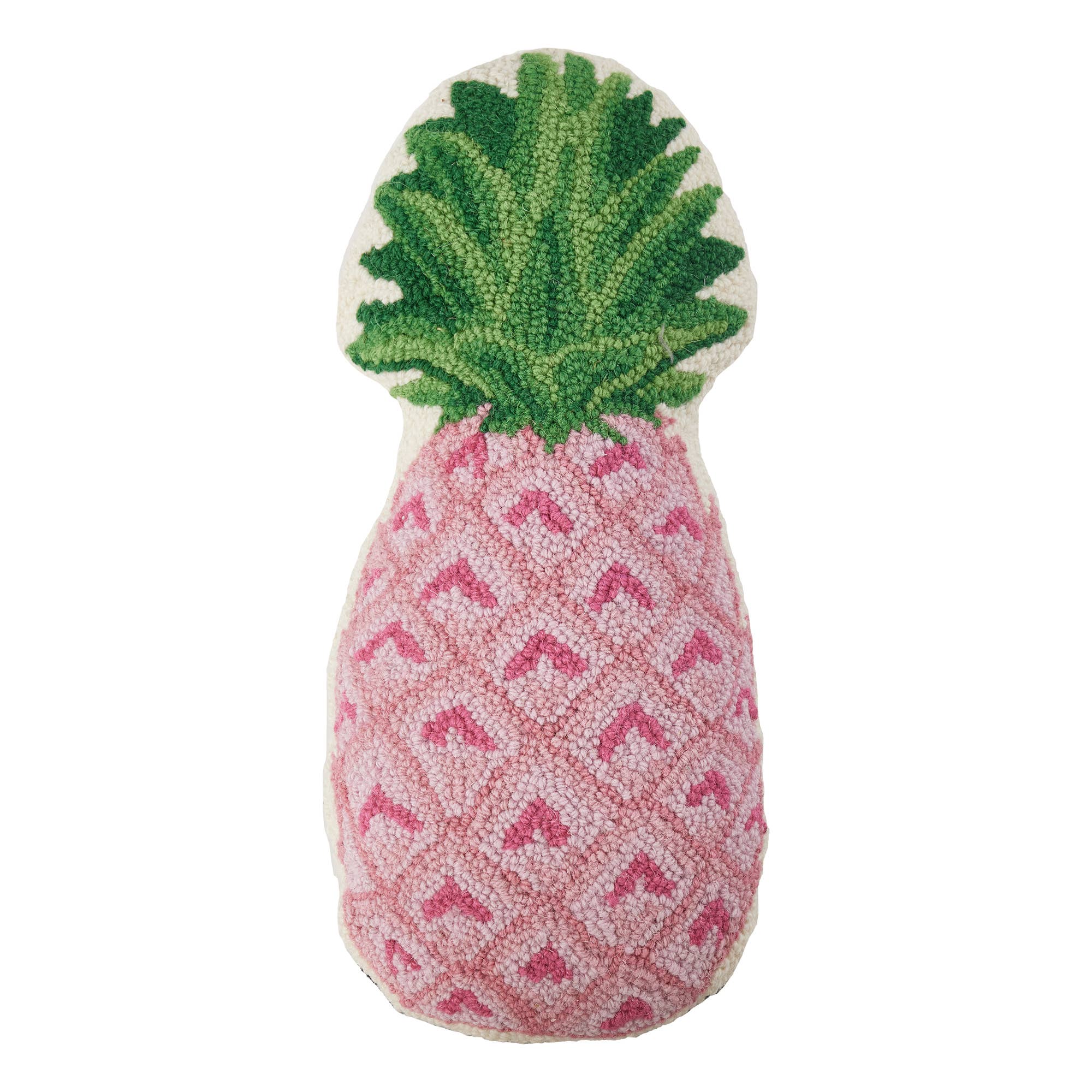 Pink Pineapple Hooked Wool Accent Pillow - The Pink Pineapple 850
