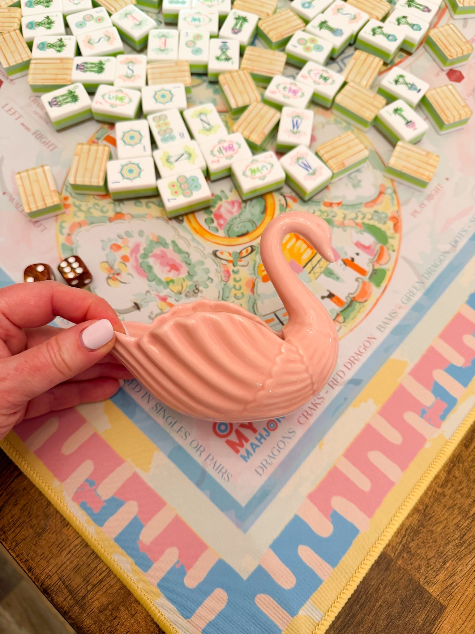 Pink Swan Dice Catchall - The Pink Pineapple 850