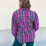 Pink Tartan Ruffle Collar Babydoll Top - The Pink Pineapple 850