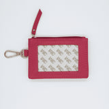 Tilli Tomas Needlepoint Zip Coin Holder in Hot Pink