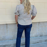 Pinstripe Charm Blouse - The Pink Pineapple 850