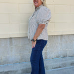 Pinstripe Charm Blouse - The Pink Pineapple 850