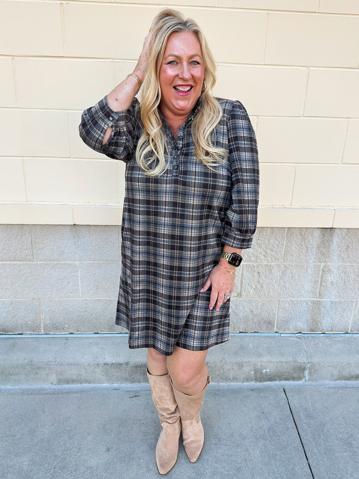 Plaid Perfection Mini Dress - The Pink Pineapple 850