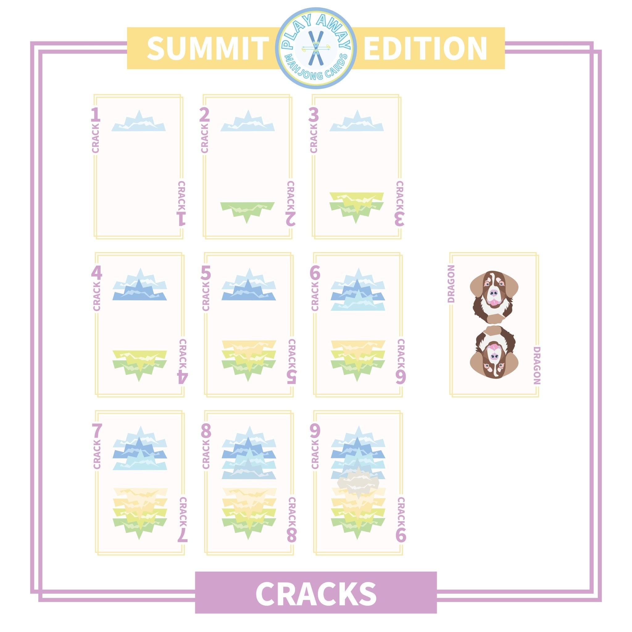 Play Away Mahjong Cards: Summit Mountain Edition - The Pink Pineapple 850