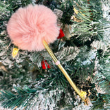 Plush Pom Ballpoint Pen - The Pink Pineapple 850