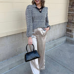 Polished Pattern Tan Top - The Pink Pineapple 850