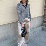 Polished Pattern Tan Top - The Pink Pineapple 850