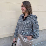 Polished Pattern Tan Top - The Pink Pineapple 850