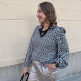 Polished Pattern Tan Top - The Pink Pineapple 850