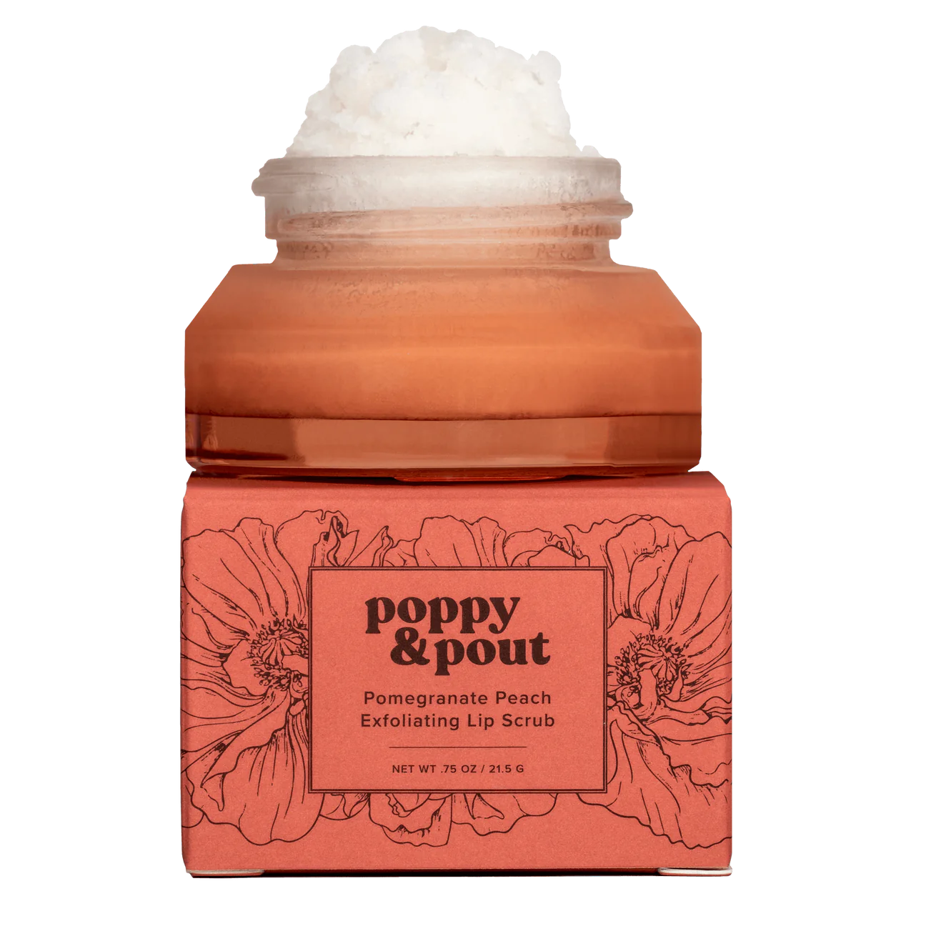 Poppy & Pout Lip Scrub-Pomegranate Peach