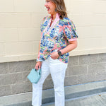 Porcelain Garden Caftan Top - The Pink Pineapple 850