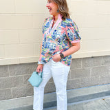 Porcelain Garden Caftan Top - The Pink Pineapple 850