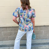 Porcelain Garden Caftan Top - The Pink Pineapple 850