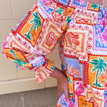 Postcard Paradise Mini Dress - The Pink Pineapple 850