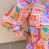 Postcard Paradise Mini Dress - The Pink Pineapple 850