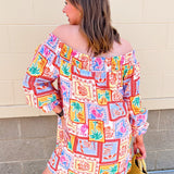 Postcard Paradise Mini Dress - The Pink Pineapple 850