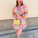 Postcard Paradise Mini Dress - The Pink Pineapple 850