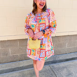 Postcard Paradise Mini Dress - The Pink Pineapple 850