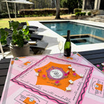 Press For Mahjong Mahjong Mat - The Pink Pineapple 850