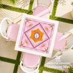 Press For Mahjong Mahjong Mat - The Pink Pineapple 850