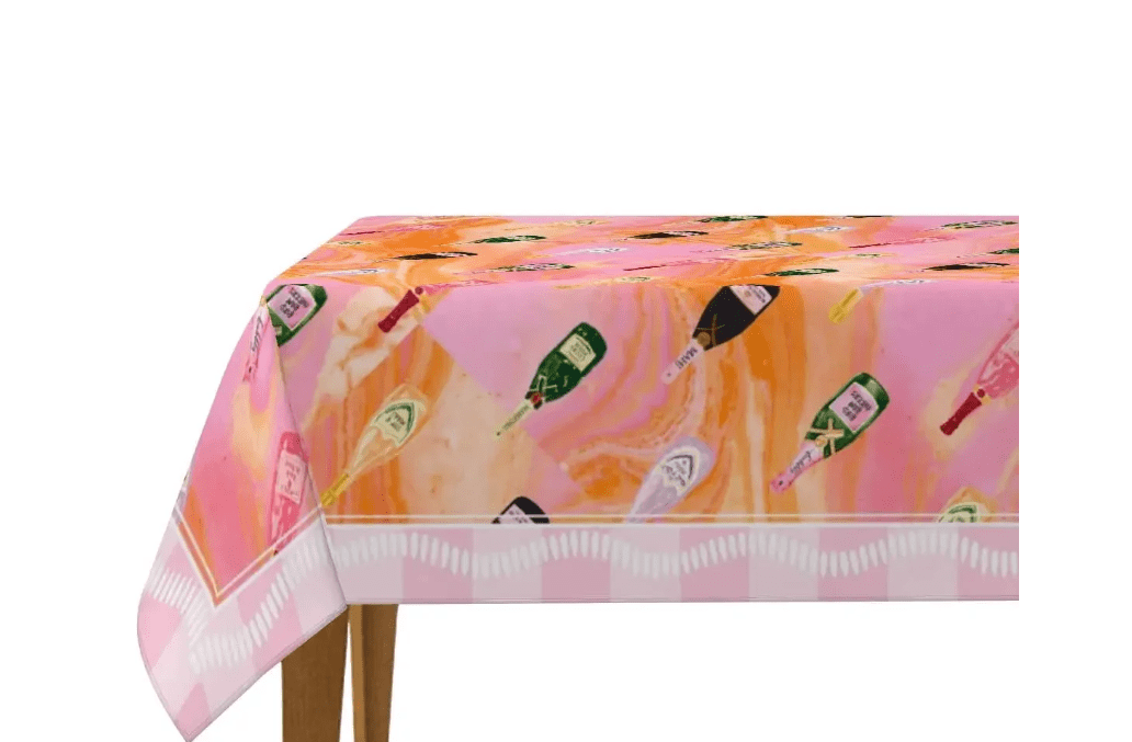 Press for Mahjong Tablecloth - The Pink Pineapple 850
