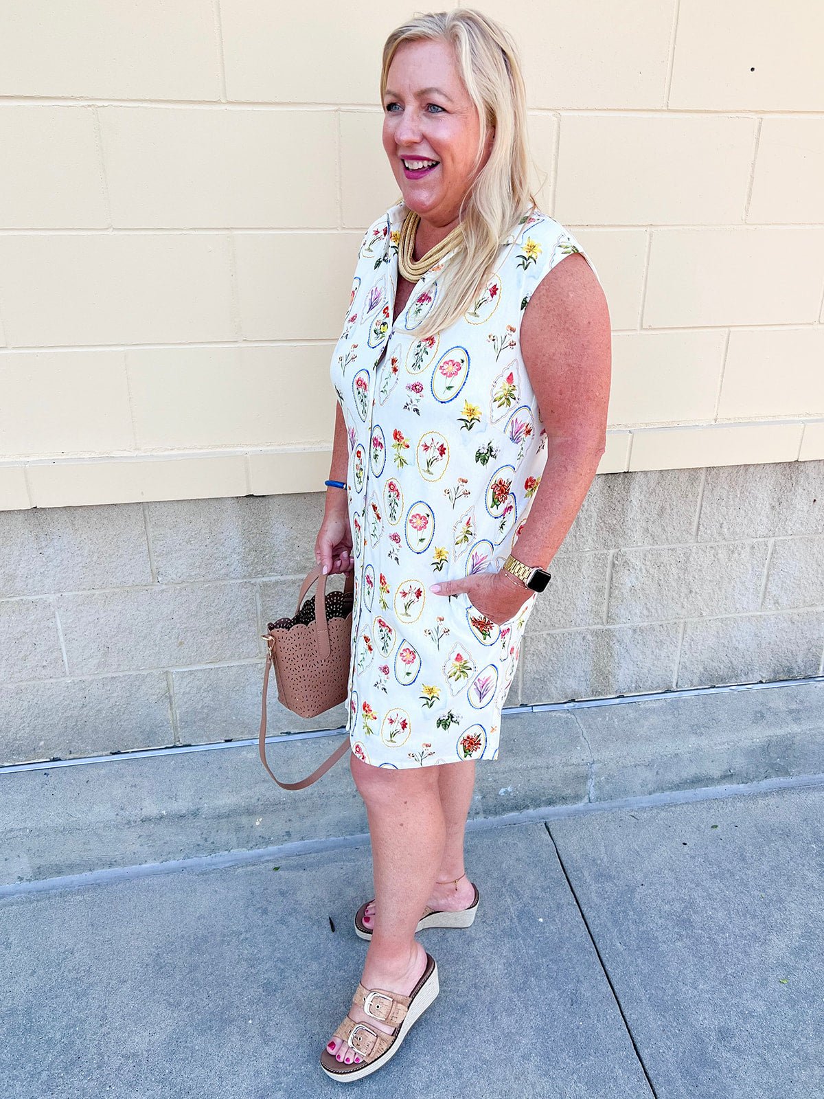 Pressed Petals Mini Dress - The Pink Pineapple 850