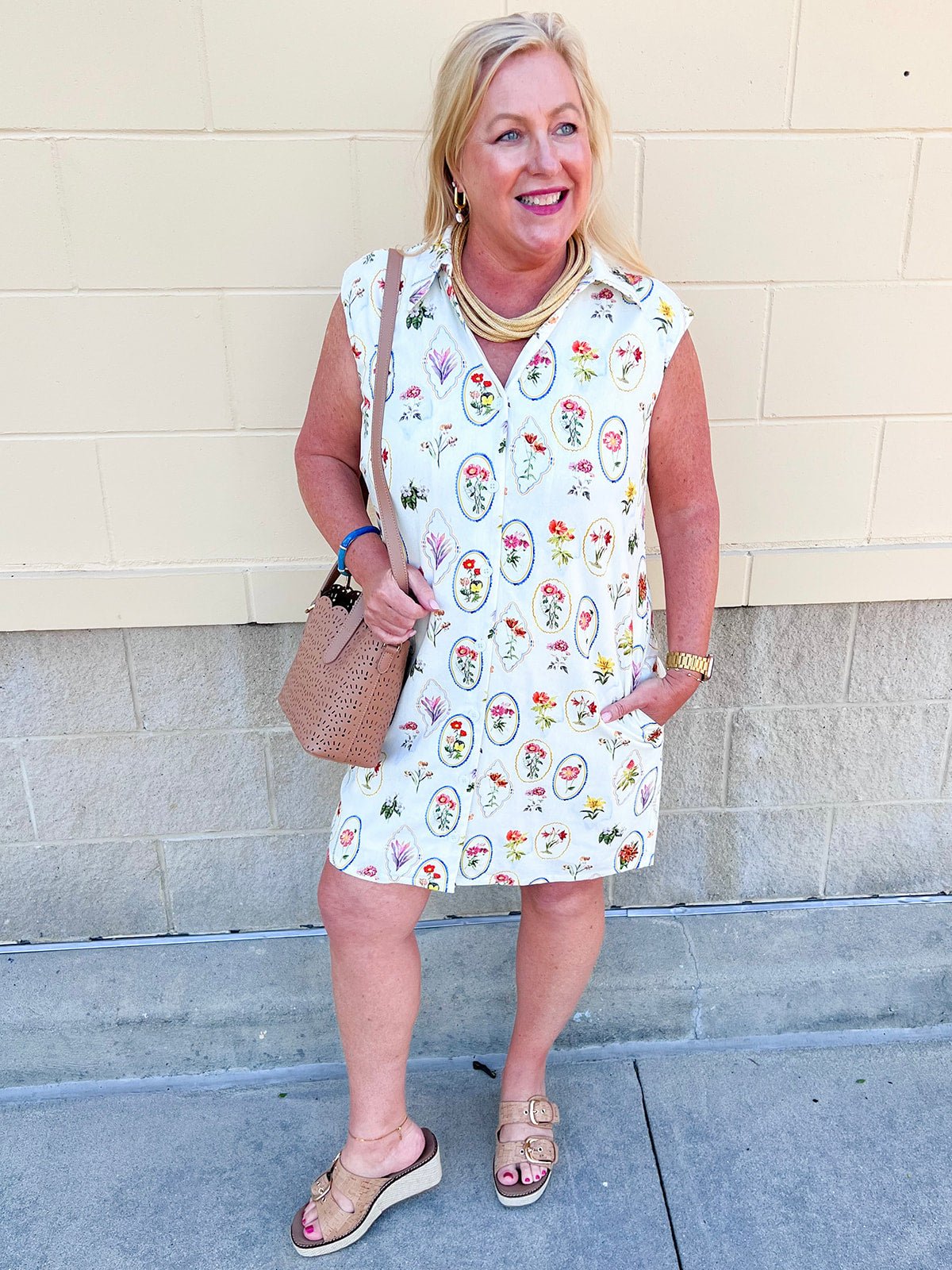 Pressed Petals Mini Dress - The Pink Pineapple 850