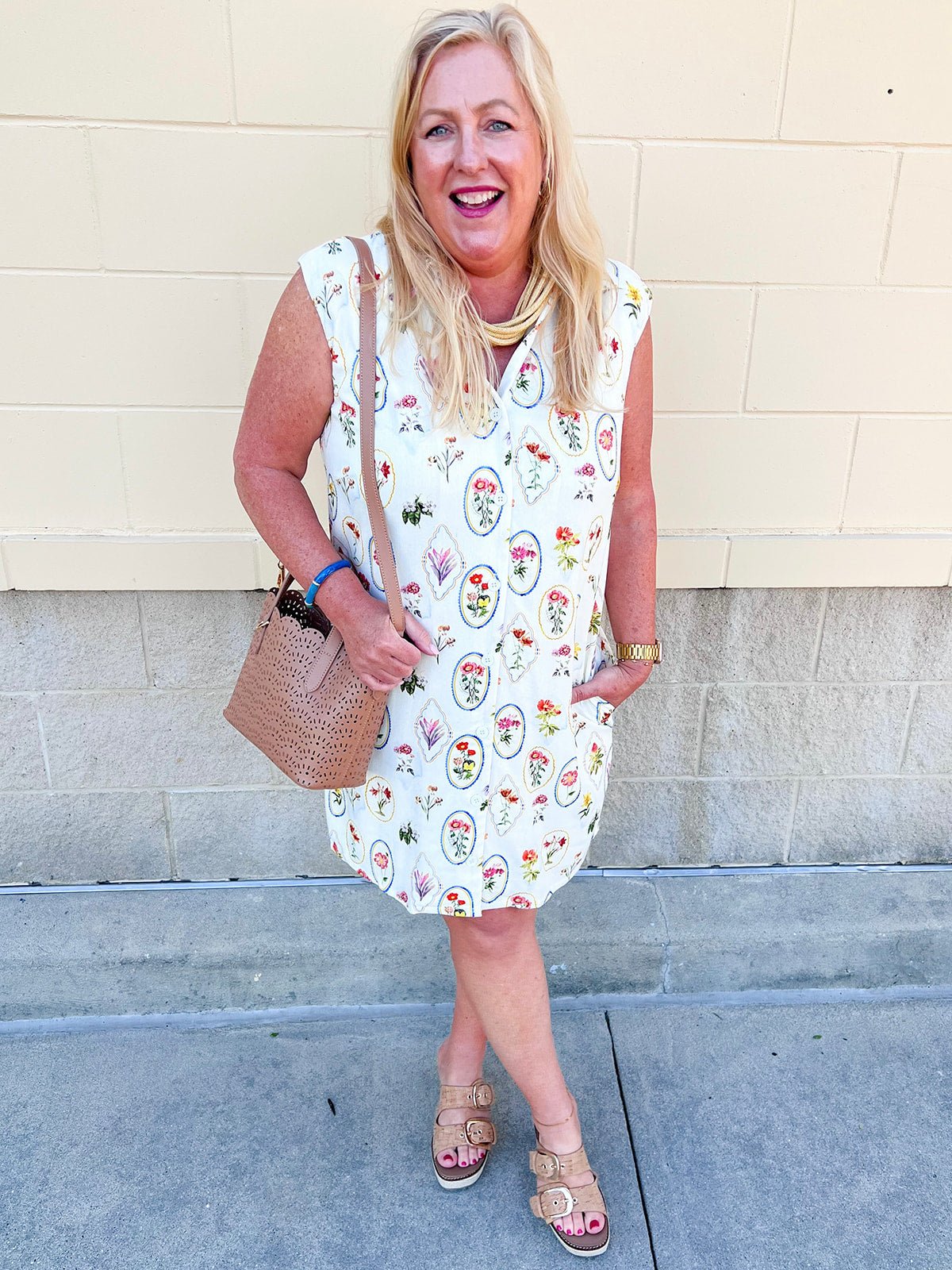 Pressed Petals Mini Dress - The Pink Pineapple 850