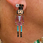 Pretty in Pink Nutcracker Dangle Earrings - The Pink Pineapple 850