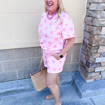 Pretty in Pink Polka Dot Lounge Set - The Pink Pineapple 850