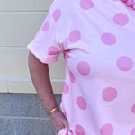 Pretty in Pink Polka Dot Lounge Set - The Pink Pineapple 850