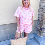 Pretty in Pink Polka Dot Lounge Set - The Pink Pineapple 850